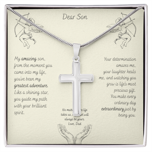 Necklace for a special son love dad